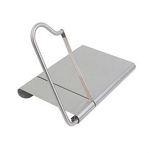 Stainless steel cheese slicer with a spare blade
