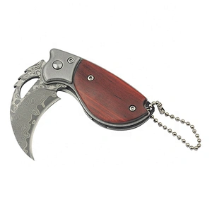 Promotional  new design CS Damascus   Pakka handle  Mini Folding Pocket Knife