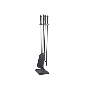 Black coating fireplace accessories  iron indoor metal fireplace tool set for garden