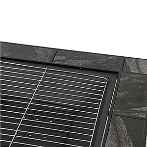 metal iron cast outdoor dome square BBQ  fire pit with 4 legs