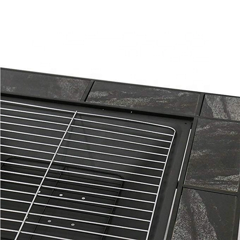 metal iron cast outdoor dome square BBQ  fire pit with 4 legs