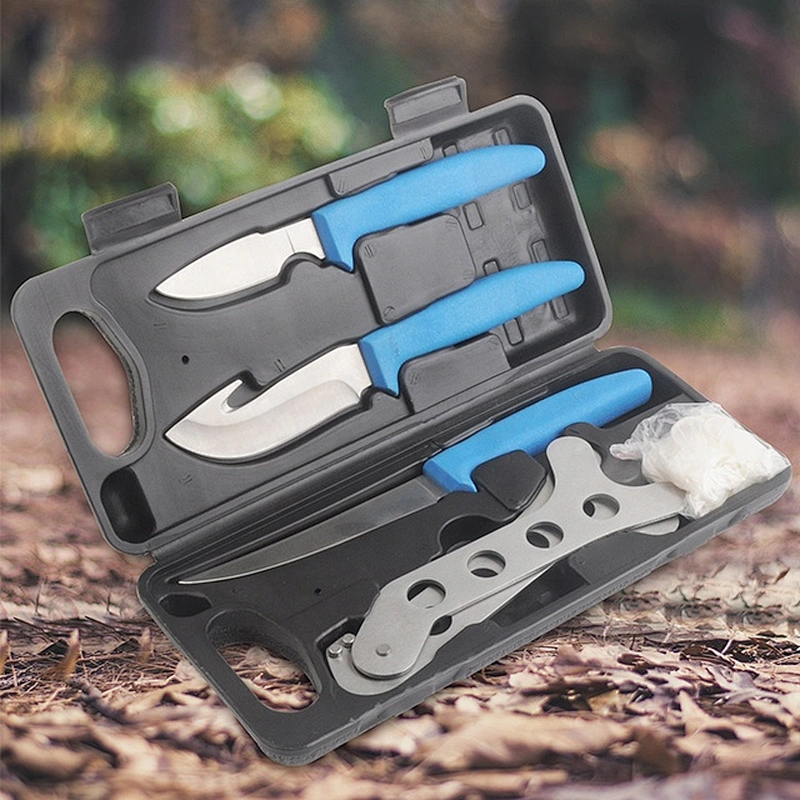 Outdoor Camping Hunting Fishing Mulit Tools Knife Set with Carry Case