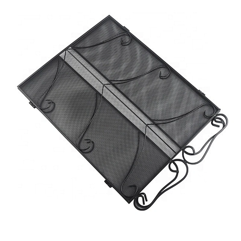 Durable new design hot selling metal 3-Panel Iron Fireplace Screen Guard Fence Accessories Steel Spark Guard