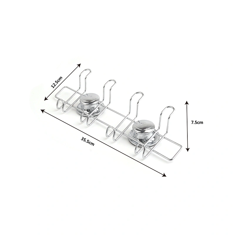 Suction Cups Shower Caddy Stainless Steel Basket Storage Shampoo Rack, Bath Gel Holder Organizer Bathroom Kitchen