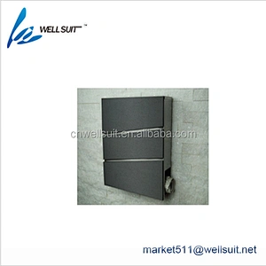 Decorative stainless steel weatherproof attached wall mounted mailboxes newspaper box
