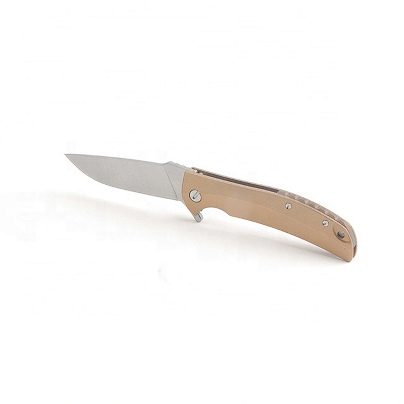 Pocket folding knife multi tool black oxide aluminum handle