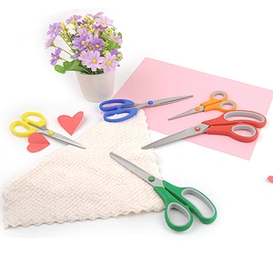Good quality cheapest stainless steel office scissors student scissors home use scissors set of 5pcs