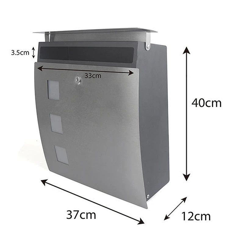 wholesale good quality stainless steel mailbox apartment mail box  wall mounted parcel letter box