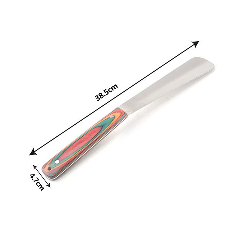 High Quality Custom Laser Logo Metal Wooden Handle Shoe Horn