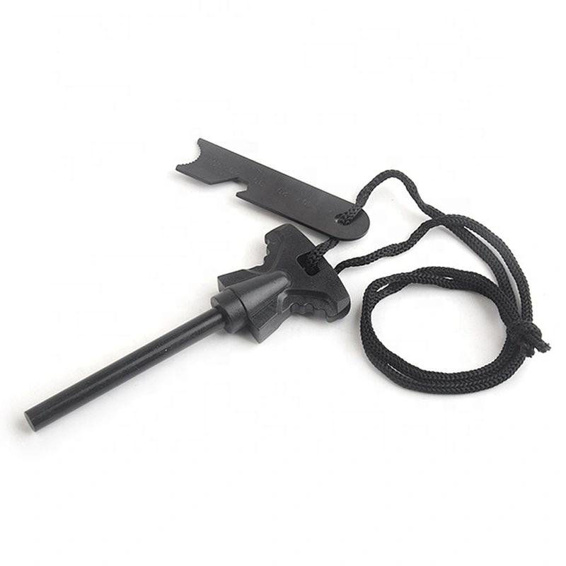 Outdoor Camping Hiking Compass Army Magnesium Flint Striker Firestarter