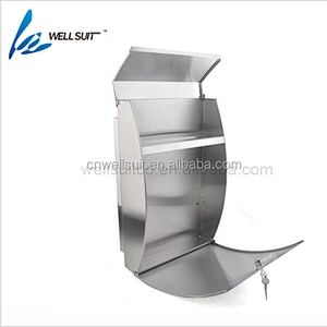 waterproof Semi Curve lockable mailboxes stainless steel modern uban style
