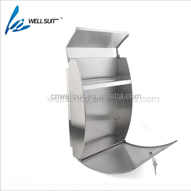 waterproof Semi Curve lockable mailboxes stainless steel modern uban style