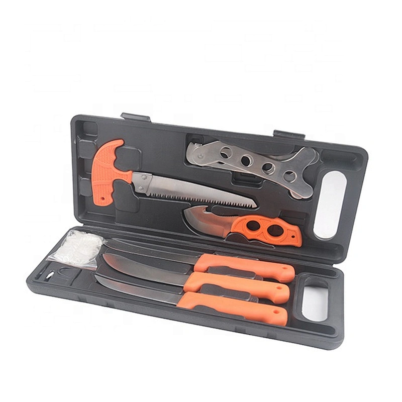 8 pcs Outdoor Camping Hunting Fishing  Mulit Tools Knife Set with Carry Case