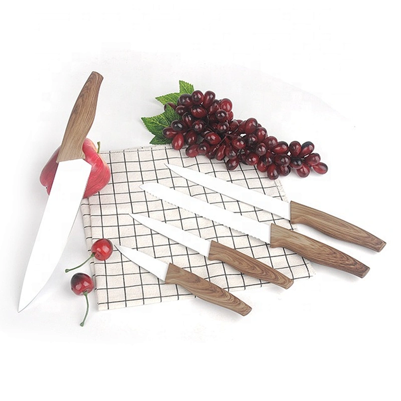 5pcs Stainless Steel fruit bread High Quality Sharp kitchen knife set with PP handle