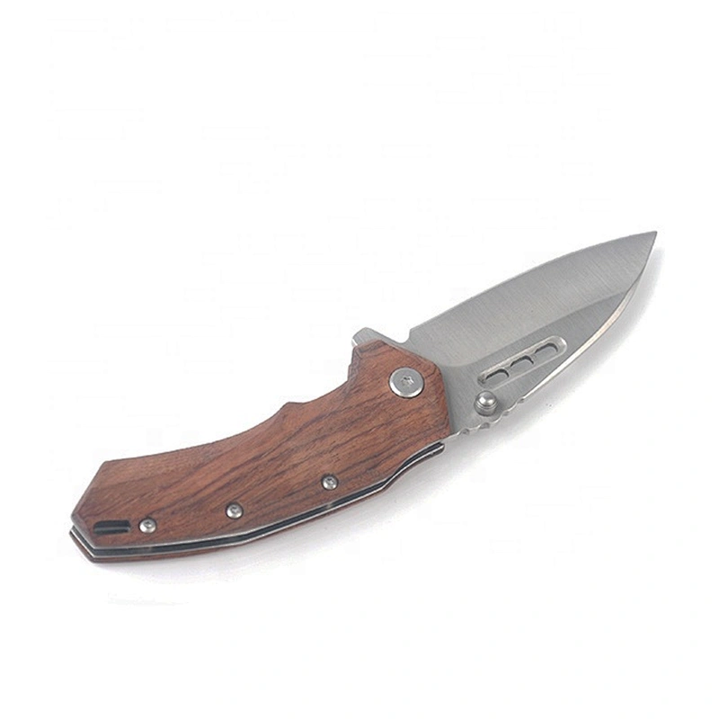 2019  Hot multifunctional  wooden handle mini pocket utility folding knife