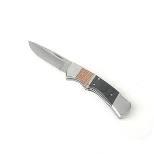Professional best selling custom logo stainless steel wood handle pocket knife