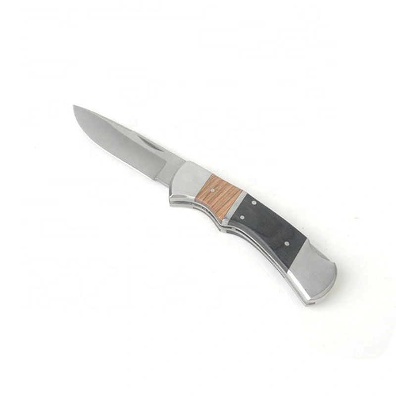 Professional best selling custom logo stainless steel wood handle pocket knife