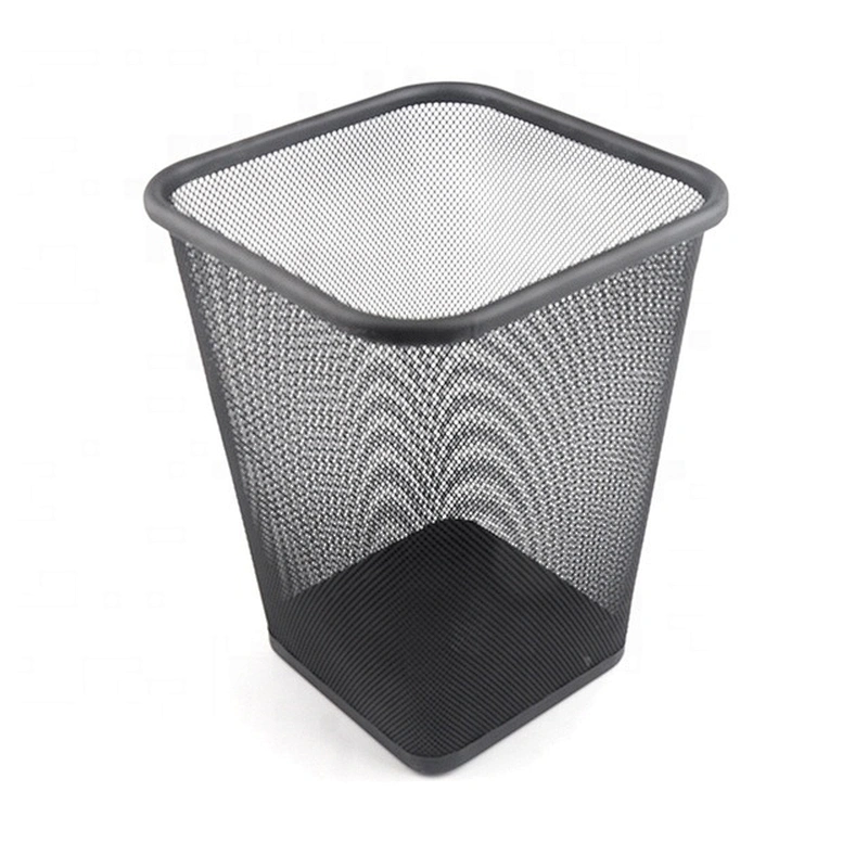 Rectangular cheap trash can office step trash bin metal waste bin
