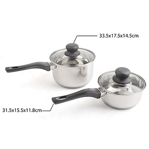 4Pcs High Quality stainless steel cooking Milk Sauce pot  Fry pan non stick cookware sets for home kitchen