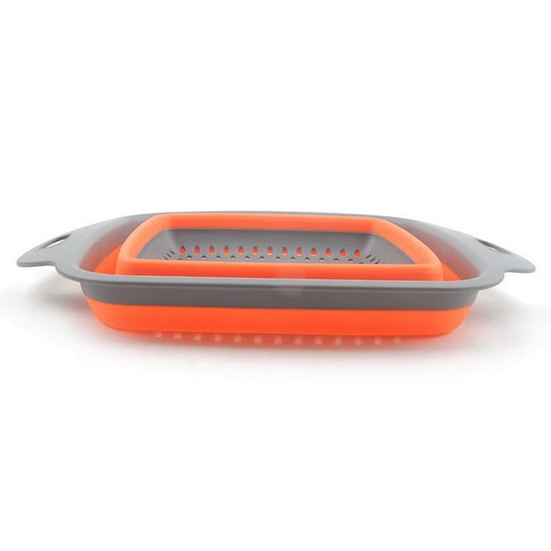 Foldable food grade BPA free fruit vegetables washing basket strainer/colander For Home and Kitchen utensils