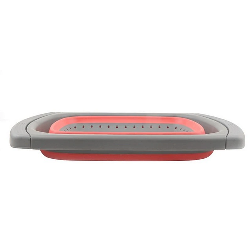 Over The Sink Silicone Kitchen Strainers and Colanders with Extendable Handles Basket
