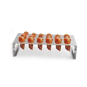 Stainless Steel Chicken Leg Wing  Stand Grill Rack with Drip Tray for Smoker Grill Oven