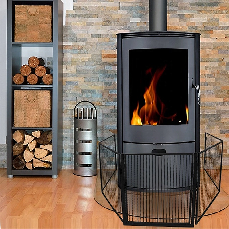 hot selling 5 leafs folding metal fireplace screen stairs guardrail safe for children