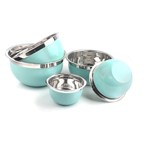 Stainless Steel Mixing Bowls Multi Color For Elegant Look Salad Bowl Painting Bowl