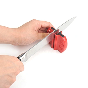 Professional Small Portable Manual 2 Stage Ceramic Chef Knife Sharpener for Kitchen