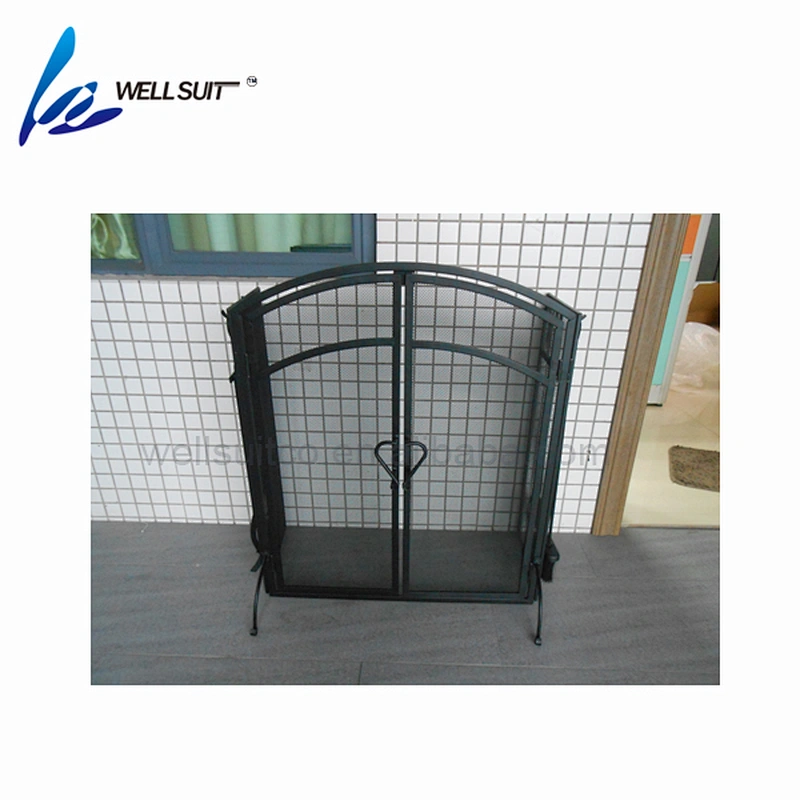 fireplace screen fire screen With Black Powder Coating screen protector fireproof