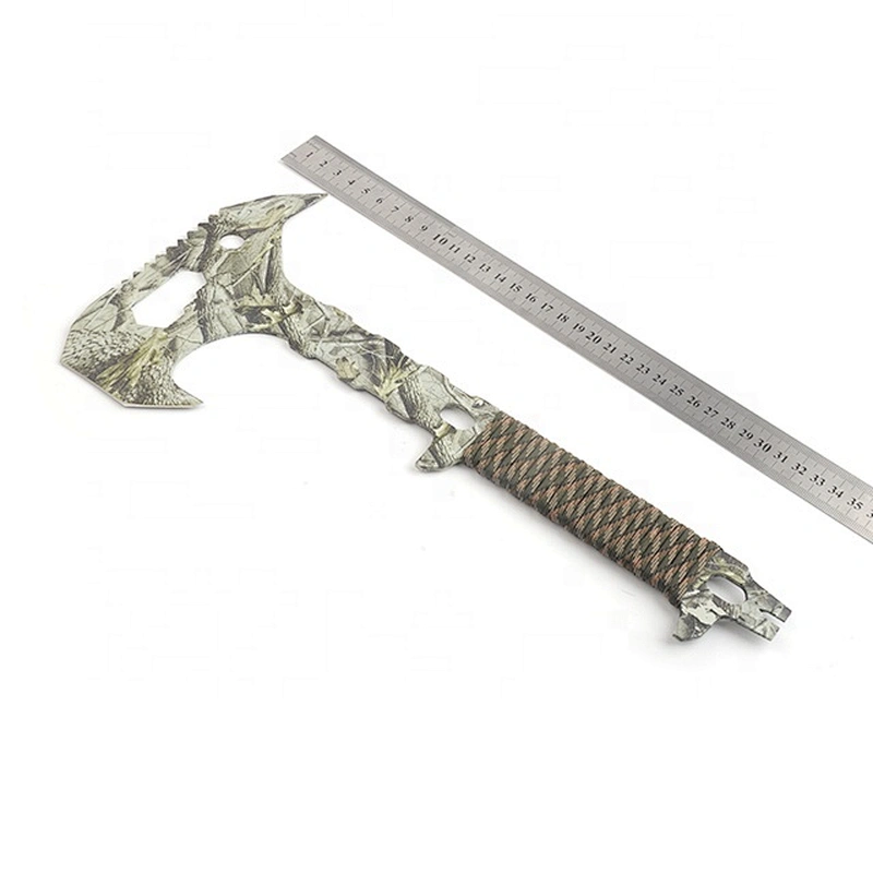 Customized Pattern Design Stainless Steel Hatchet Axe with Paracord handle for outdoor