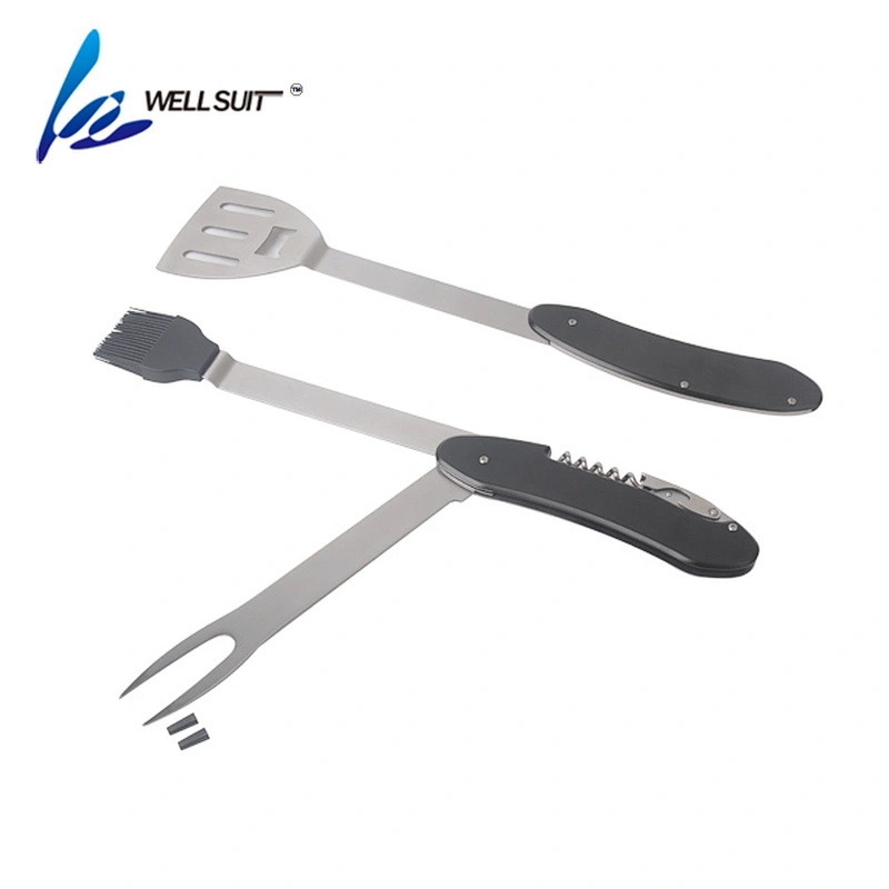 Barbecue tool 3pc bbq set grill  tool set kit barbecue stainless steel