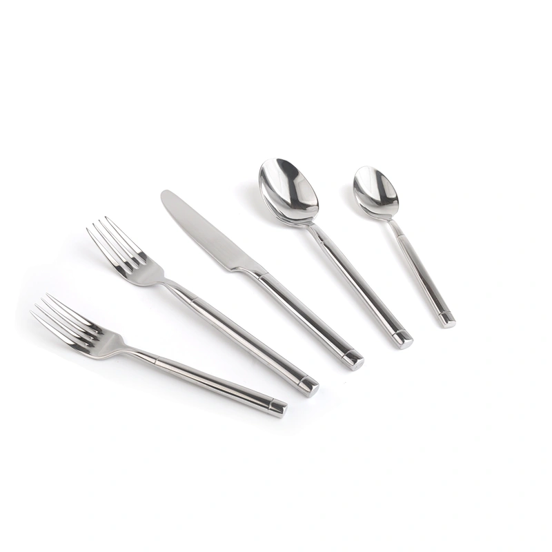Western French Style Luxury Cutlery Set, Mirror polish Fork Knife Sets Hotel Restaurant Cutlery ser, Rose Gold Black Flatware