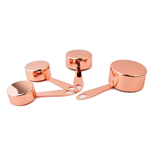 Hot Sale Stainless Steel Copper Plating Measuring Cups Set