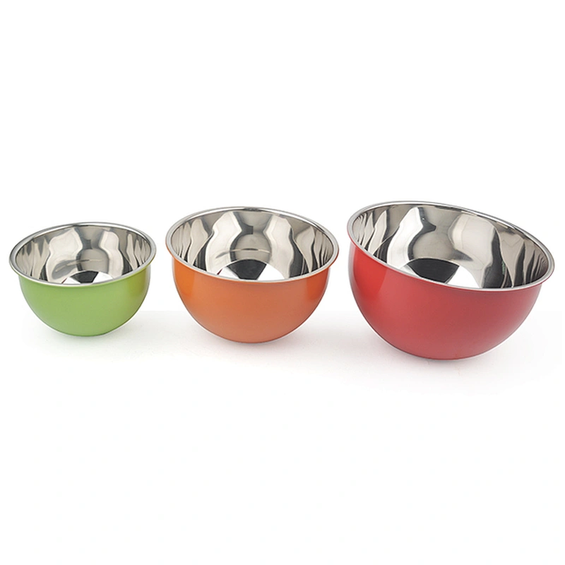 Stainless Steel Mixing Bowls Multi Color For Elegant Look Salad Bowl Painting Bowl