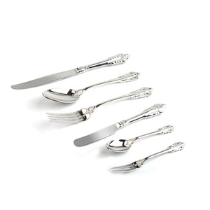 Best Quality Durable Low MOQ Fine Polishing Silver Stainless Steel 18/10 Hotel Cutlery Set