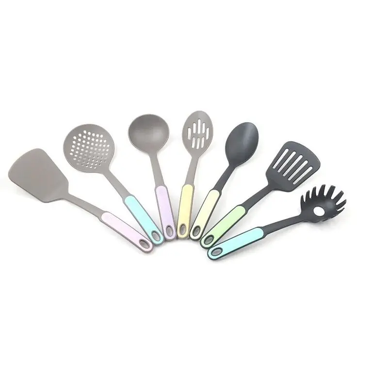 Silicone Kitchenware Set with Wooden Handle Non-stick Spoon Scoop Spatula Tongs Utensilios De Cocina Kitchen Utensils Tool