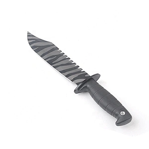 Zebra Pattern Printing Stainless Steel Outdoor Survival Hunting Knife