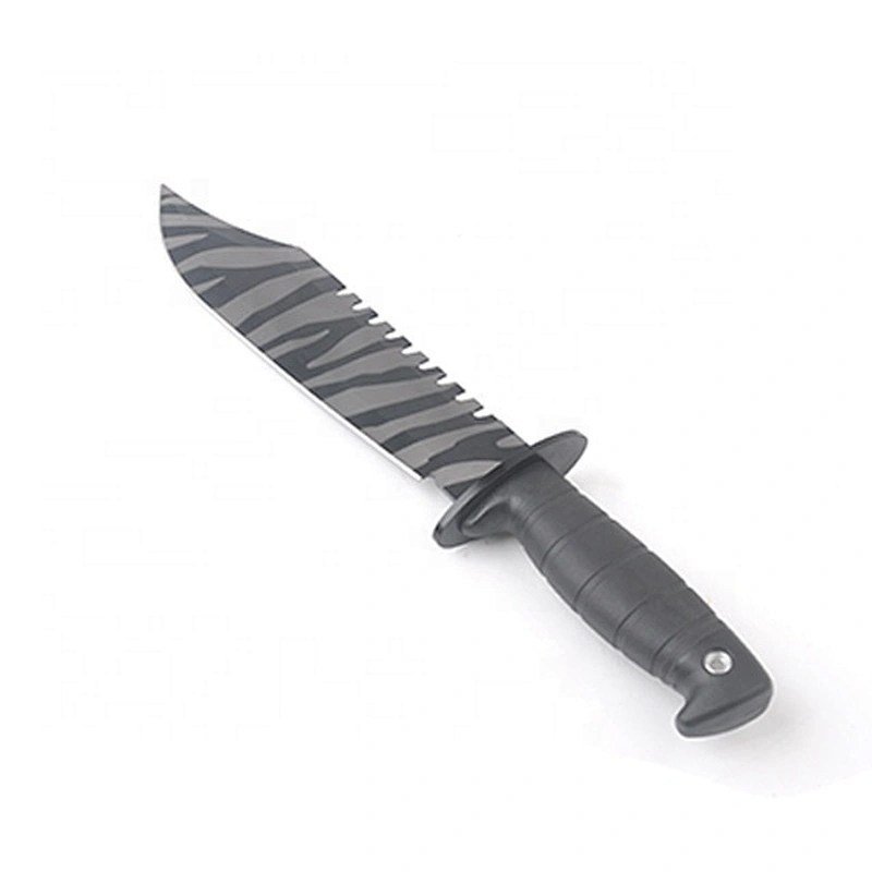 Zebra Pattern Printing Stainless Steel Outdoor Survival Hunting Knife