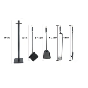 New outdoor metal fireplace tool set with stainless steel handle