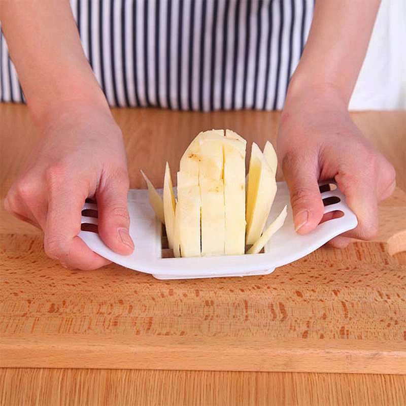 Easy to use new design hot selling potato cutter with plastic handle