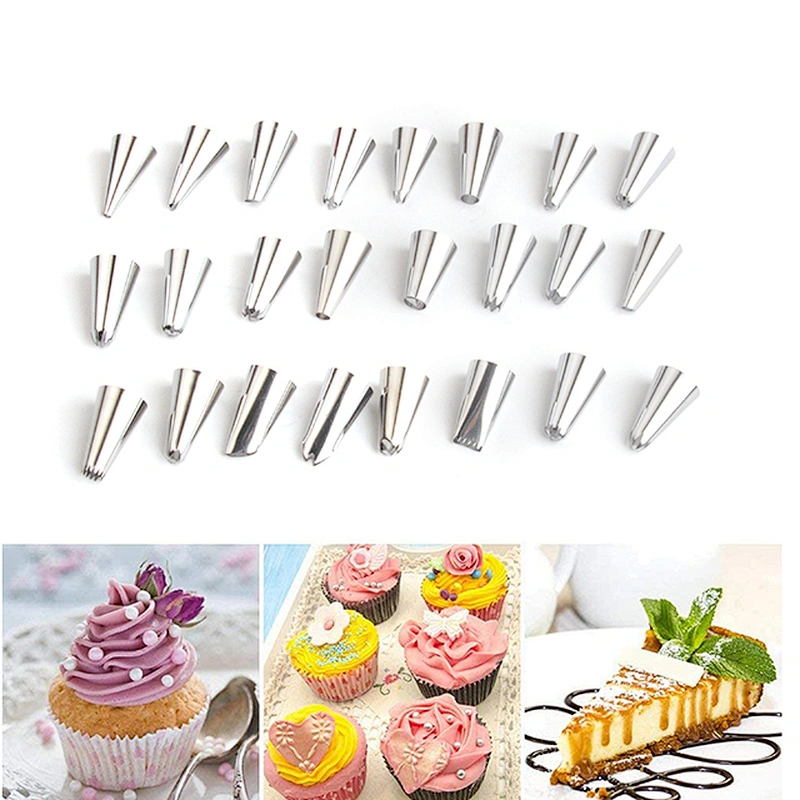 Seamless 304 Stainless Steel Cake Icing Nozzle Piping Tip with box