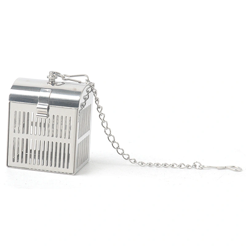Mini eco-friendly box pattern tea ball strainer stainless steel tea infuser
