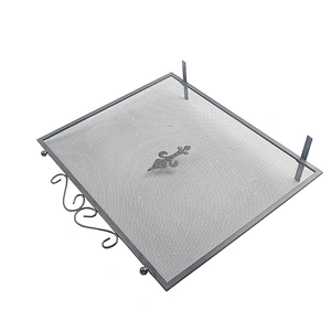 Metal Mesh Large Fire Gate Cover Single  Fireplace Screen Flat,Baby Safe Proof Fire Place Fence,Decorative Scroll Spark Guard