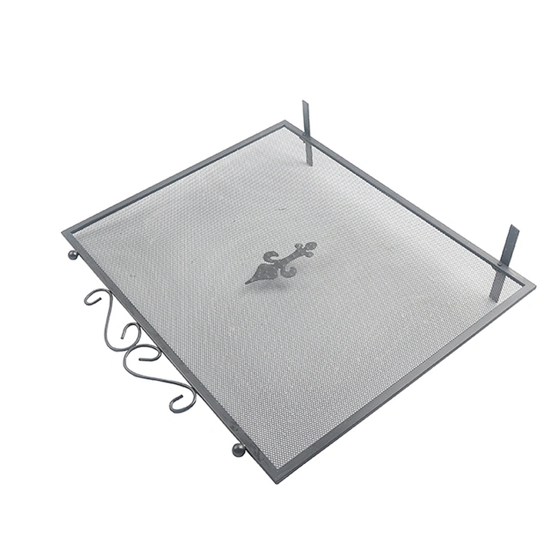 Metal Mesh Large Fire Gate Cover Single  Fireplace Screen Flat,Baby Safe Proof Fire Place Fence,Decorative Scroll Spark Guard