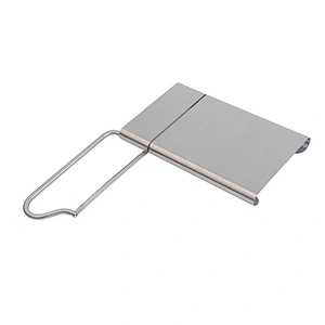 Stainless steel cheese slicer with a spare blade