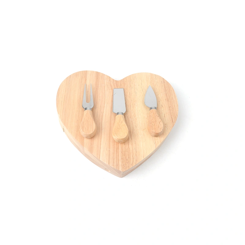 Wood Cheese Board Set with Cheese Tools Eco-friendly Round Cutting Board