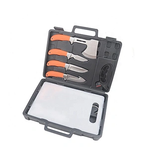 9 pcs Outdoor Camping Hunting Fishing Mulit  Purpose Knife Kit with Carry Case