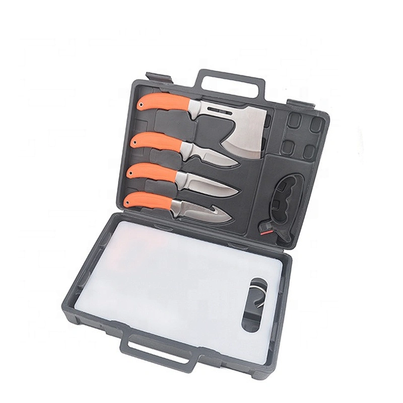 9 pcs Outdoor Camping Hunting Fishing Mulit  Purpose Knife Kit with Carry Case