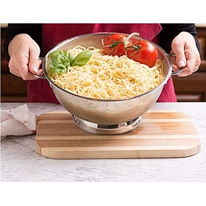 Stainless steel colonder durable strainer with handle big size fruit basket